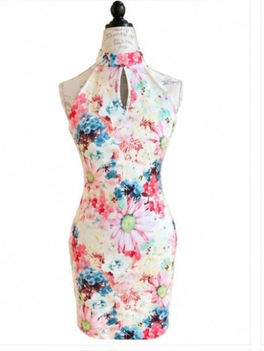 Parisian Collection Floral Halter Neck Dress Size M